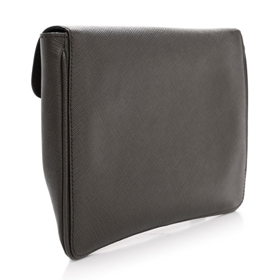 【PRADA】CLUTCH Black Saffiano leather envelope clutch | PRADA