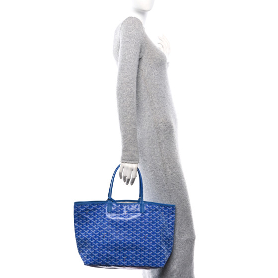 Goyard サンルイpm スカイブルー GOYARD Goyardine Saint Louis PM Sky Blue 1639155 | FASHIONPHILE