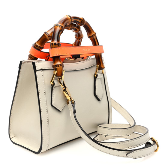 バッグ madonna GUCCI Wonka Grain Calfskin Mini Diana Tote Bag Mystic White