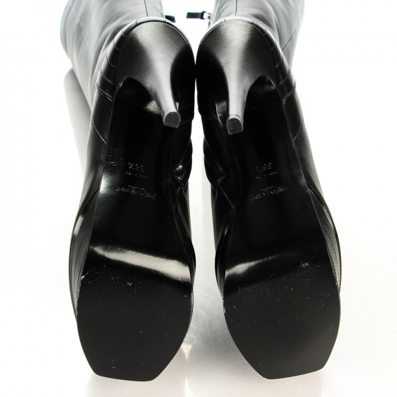 SAINT LAURENT Nappa Tribute 105 Platform Knee High Boots