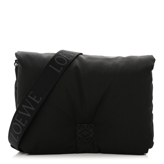 LOEWE Nylon Medium Goya Puffer Bag Black