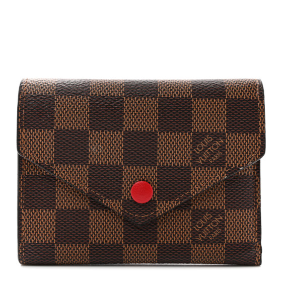 LOUIS VUITTON Damier Ebene Victorine Wallet Cherry