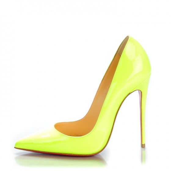 CHRISTIAN LOUBOUTIN Patent So Kate 120 Pumps 36.5 Neon