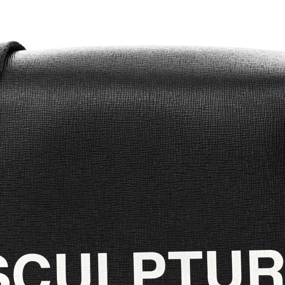 OFF-WHITE Saffiano Sculpture Binder Clip Shoulder Bag Black