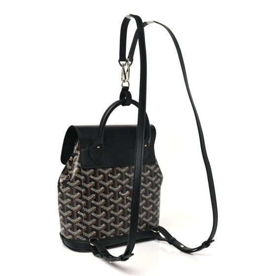 GOYARD Goyardine Calfskin Mini Alpin Backpack Black 1615118