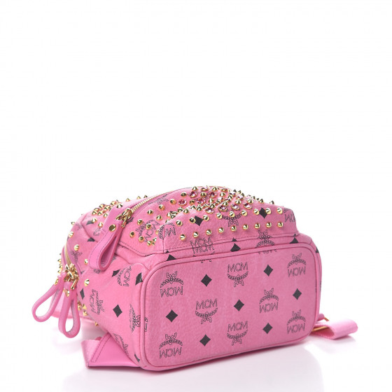 MCM リュック　S Mini Stark Side Studs Backpack in Visetos Pink | MCM ®US