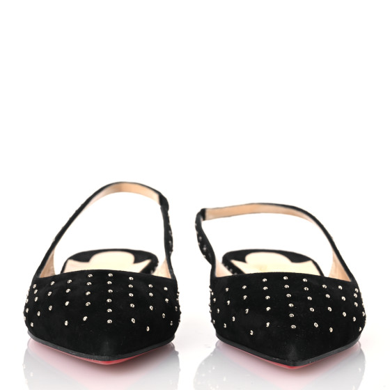 Christian Louboutin スエード サイズ36.5 Christian Louboutin Black Suede Multicolor Strass Veryvee