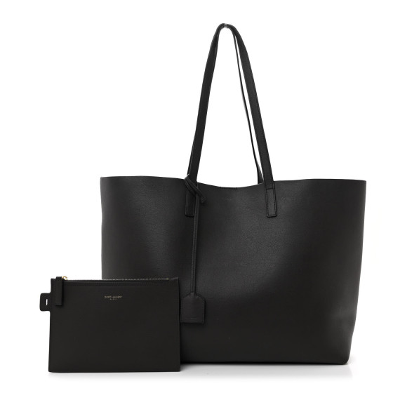 SAINT LAURENT Calfskin Large Shopping Tote Earth 1623339