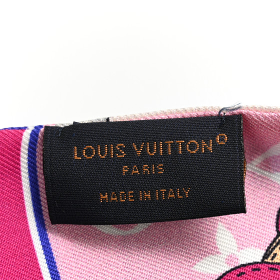 バンドー　ピンク　LOUIS VUITTON ヴィヴィエンヌ 東京 TOKYO LOUIS VUITTON Silk Monogram Tokyo Vivienne Bandeau Pink