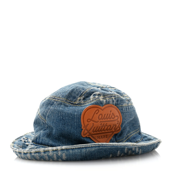 ルイヴィトン モノグラム デニム バケットハット LV ロゴ 帽子 NIGO LOUIS VUITTON x NIGO Monogram Denim LV Made Bucket Hat M