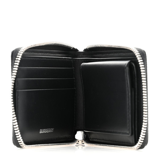 バーバリー Burberry Mini Zip Around Wallet BURBERRY E-Canvas Vintage Check Mini Zip Around Wallet Birch