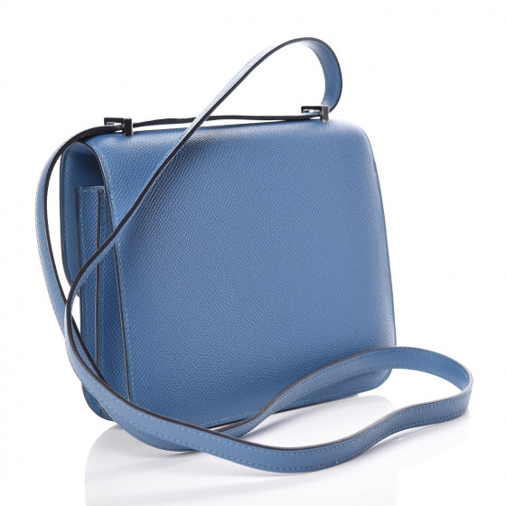 HERMES Epsom Constance 18 Bleu Azur 397682 | FASHIONPHILE