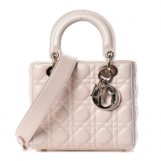 CHRISTIAN DIOR Lambskin Cannage Small Lucky Badges My Lady