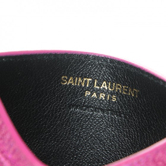 SAINT LAURENT Metallic Crackled Calfskin Matelasse Chevron
