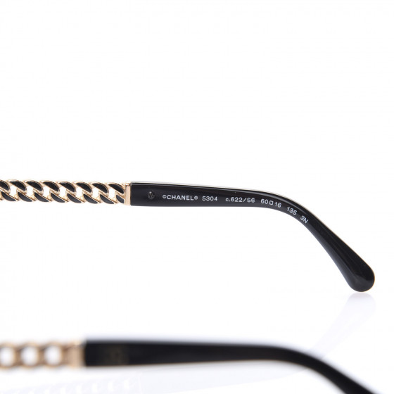 CHANEL Chain Sunglasses 5304 Black 688719 | FASHIONPHILE
