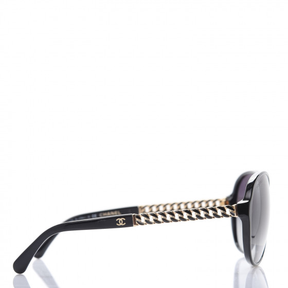 Chanel サングラス　5304-A CHANEL Chain Sunglasses 5304 Black 688719 | FASHIONPHILE