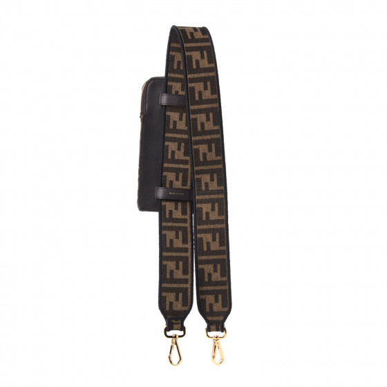 FENDI Fabric Jacquard FF 1974 Cell Pocket Strap You Tobacco