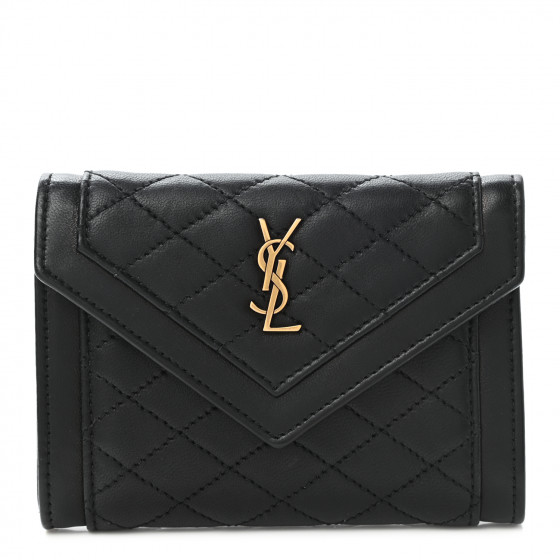 gaby small envelope wallet in quilted lambskin