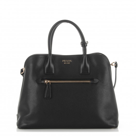 PRADA Saffiano Cuir Open Promenade Tote Black 173838