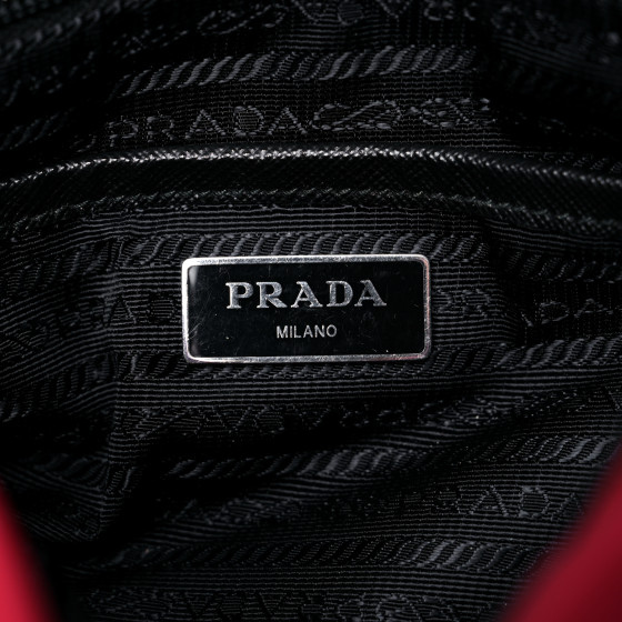 PRADA Nylon New Vela Studded Messenger Cherry 1041346