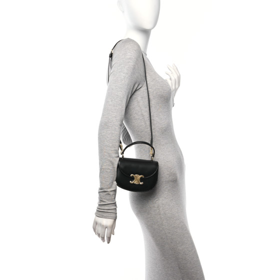 【CELINE】MINI BESACE CLEA ミニ ブザス 2WAY ハンドバッグ MINI BESACE CLEA in Triomphe canvas and calfskin - TAN | CELINE