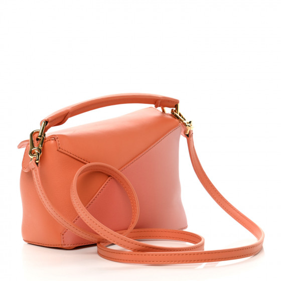 ロエベ LOEWE Bolso paula puzzl naranja LOEWE Calfskin Paula's Ibiza Degrade Mini Puzzle Bag Orange