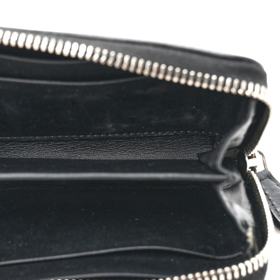 GIVENCHY Calfskin Iconic Bambi Print Mini Zip Wallet Black