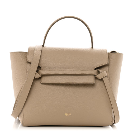 CELINE Grained Calfskin Micro Belt Bag Light Taupe
