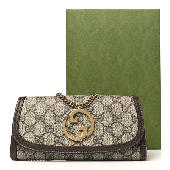 GUCCI GG Supreme Monogram Textured Dollar Calfskin Blondie