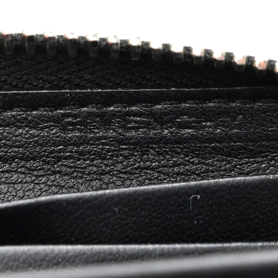 GIVENCHY Calfskin Iconic Bambi Print Mini Zip Wallet Black