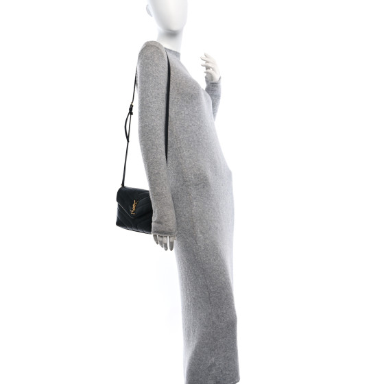 SAINT LAURENT Calfskin Y Quilted Monogram Toy Loulou