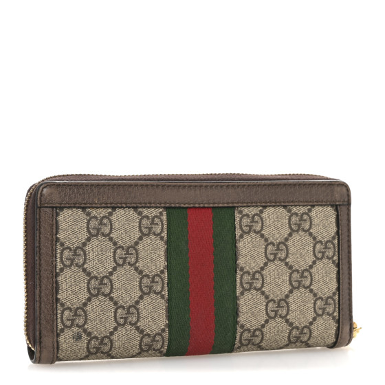 【関税＆送料込み】Gucci Ophidia Gg Supreme Fabric Wallet GUCCI GG Supreme Monogram Web Ophidia Zip Around Wallet