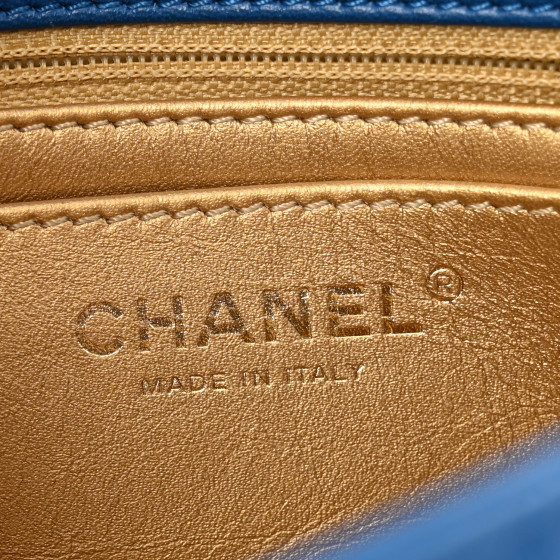 CHANEL Lambskin Quilted Mini Pearl Crush Flap Blue 1686620