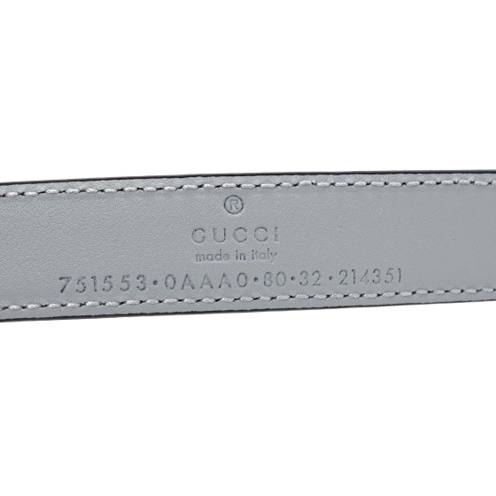 GUCCI ベルト　シルバー Authentic Gucci Blue GG Supreme Silver Interlocking G Buckle
