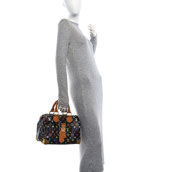 LOUIS VUITTON Monogram Multicolor Speedy 30 Black 1689252