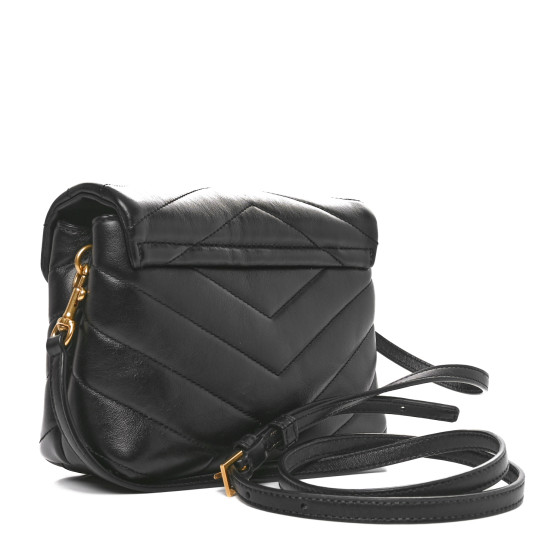SAINT LAURENT Calfskin Y Quilted Monogram Toy Loulou