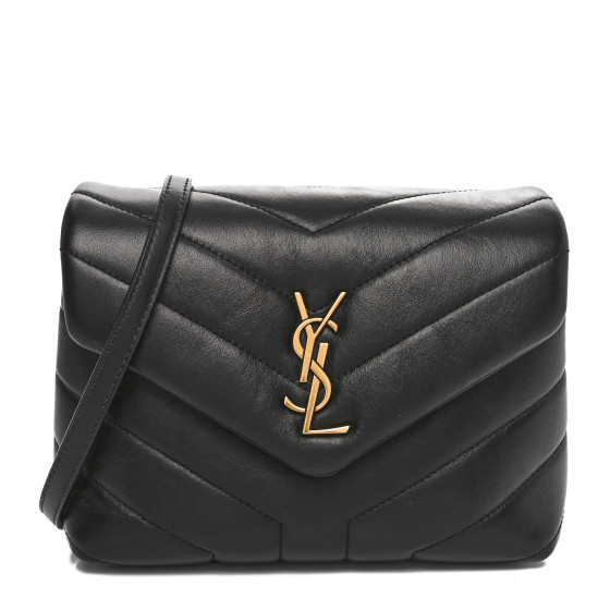 SAINT LAURENT Calfskin Y Quilted Monogram Toy Loulou