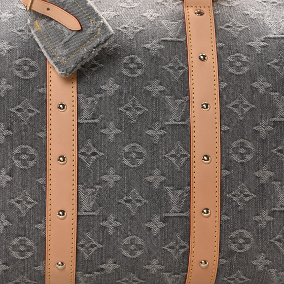 LOUIS VUITTON Denim Monogram Studded Keepall Bandouliere 45