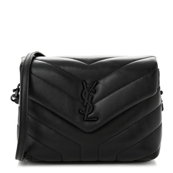 SAINT LAURENT Calfskin Y Quilted Monogram Monochrome Toy