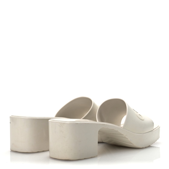 GUCCI Rubber Gucci Logo Womens Platform 20/60mm Slide
