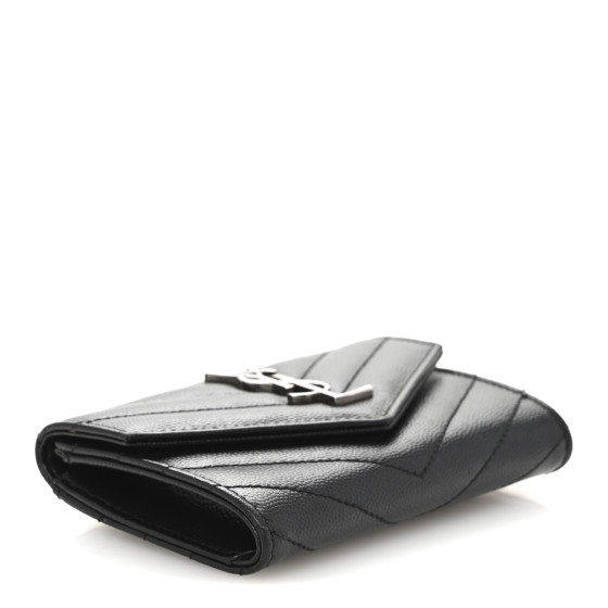 ヘアアクセサリー Saint Laurent Black Monogram Envelope small wallet Saint Laurent Small Monogram Envelope Wallet | Black | FARFETCH