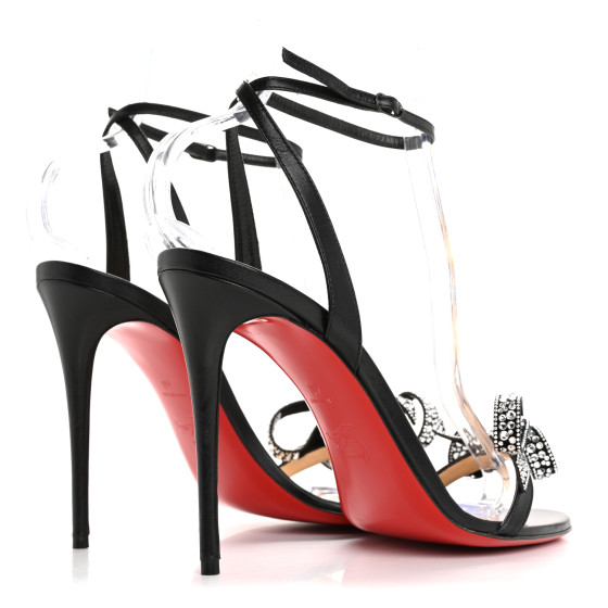 【VIPセール】Christian Louboutinクリスタルミュール CHRISTIAN LOUBOUTIN Kid Crystal Jewel Queen Sandals 40 Black