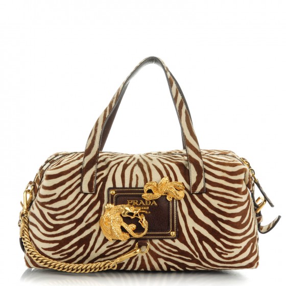 トートバッグ PRADA Printed Calf Hair Clutch Prada Leopard Print Calf Hair Cavallino Tote Bag BN1872