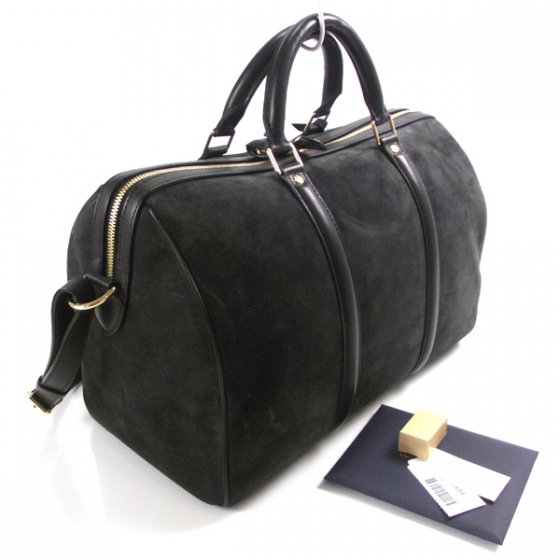 LOUIS VUITTON SCバッグ スエード ブラック LOUIS VUITTON Suede Calfskin SC Bag MM Asphalt 15544