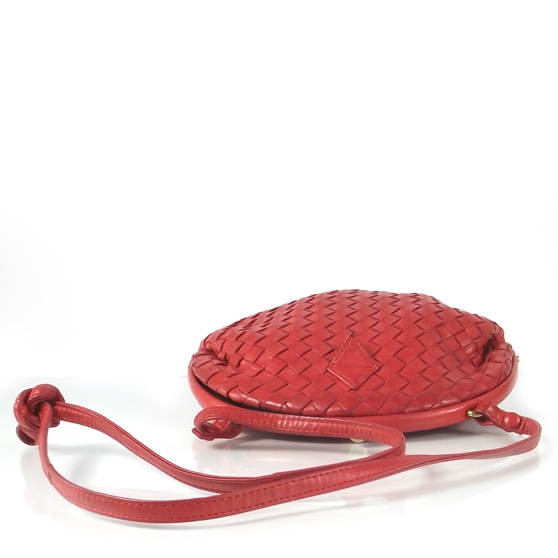 BOTTEGA VENETA Vintage Woven Frame Bag Red 15351 | FASHIONPHILE