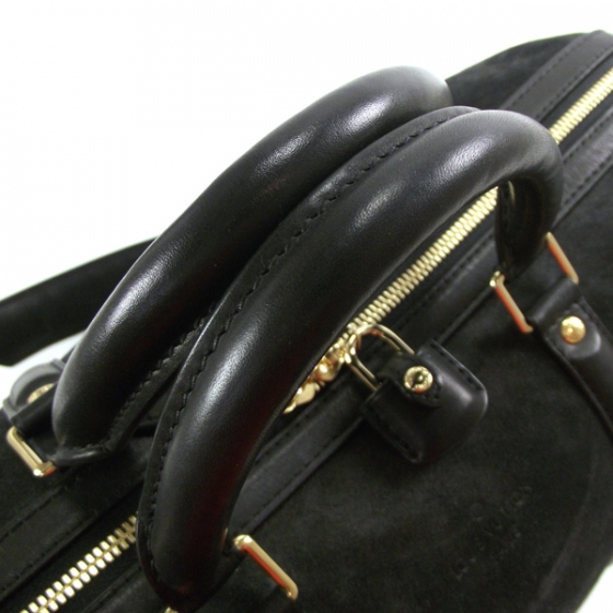 LOUIS VUITTON SCバッグ スエード ブラック LOUIS VUITTON Suede Calfskin SC Bag MM Asphalt 15544