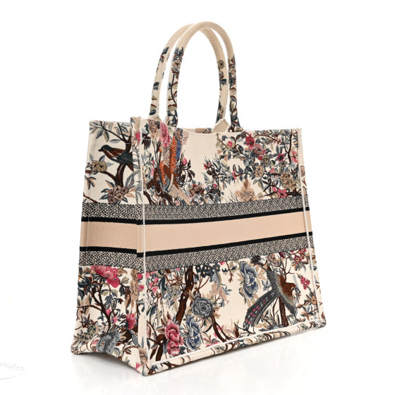 CHRISTIAN DIOR Canvas Embroidered Large Jardin D'Hiver Book