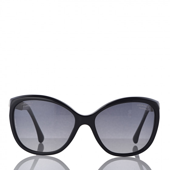 CHANEL Crystal Baguette Polarized Cat Eye Sunglasses 5309-B