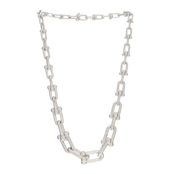 TIFFANY Sterling Silver HardWear Graduated Link Necklace