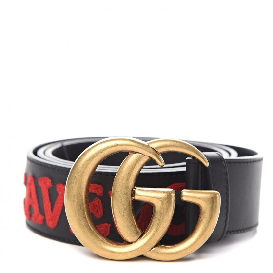 GUCCI ベルト ブラック 100/40 GG Marmont wide belt in black | GUCCI® US